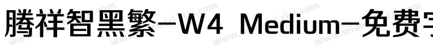 腾祥智黑繁-W4 Medium字体转换